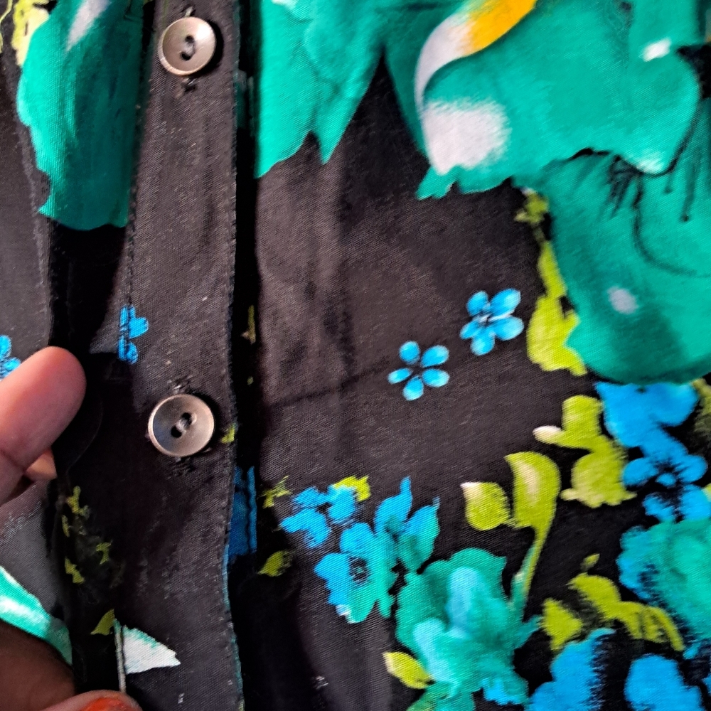 Floral Print PURE Cotton Shirt Dress - Picture 4 of 6